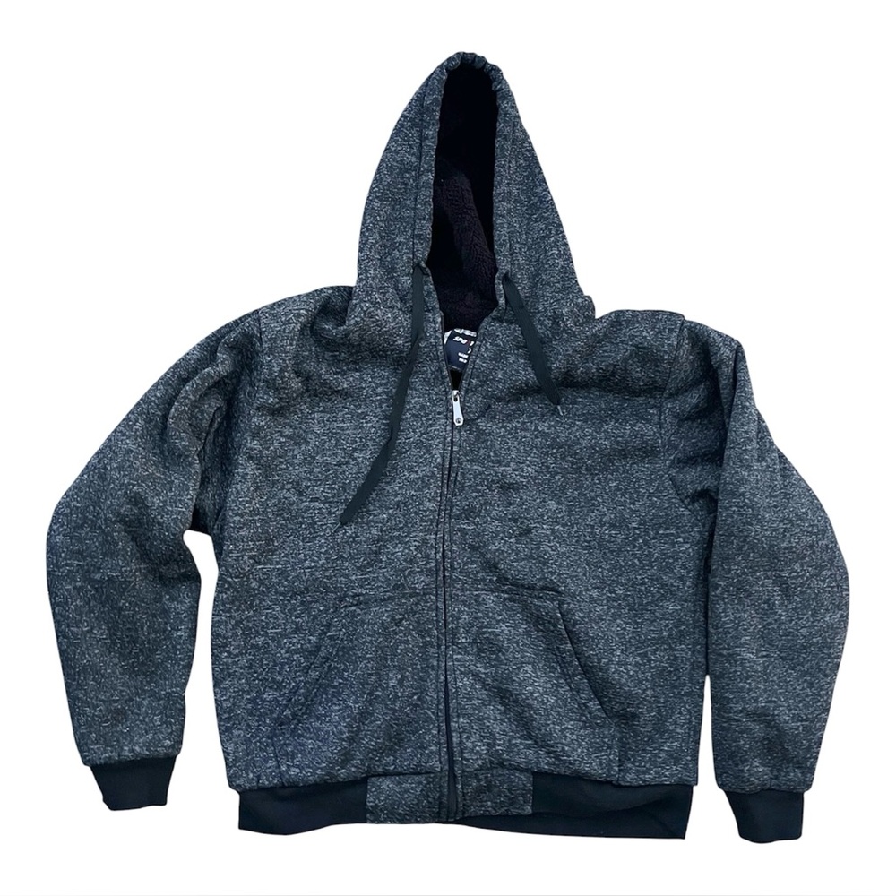 SPORTSWEAR Lined Zip Up Hoodie Gray Heather Mens XL Athletic Fleece